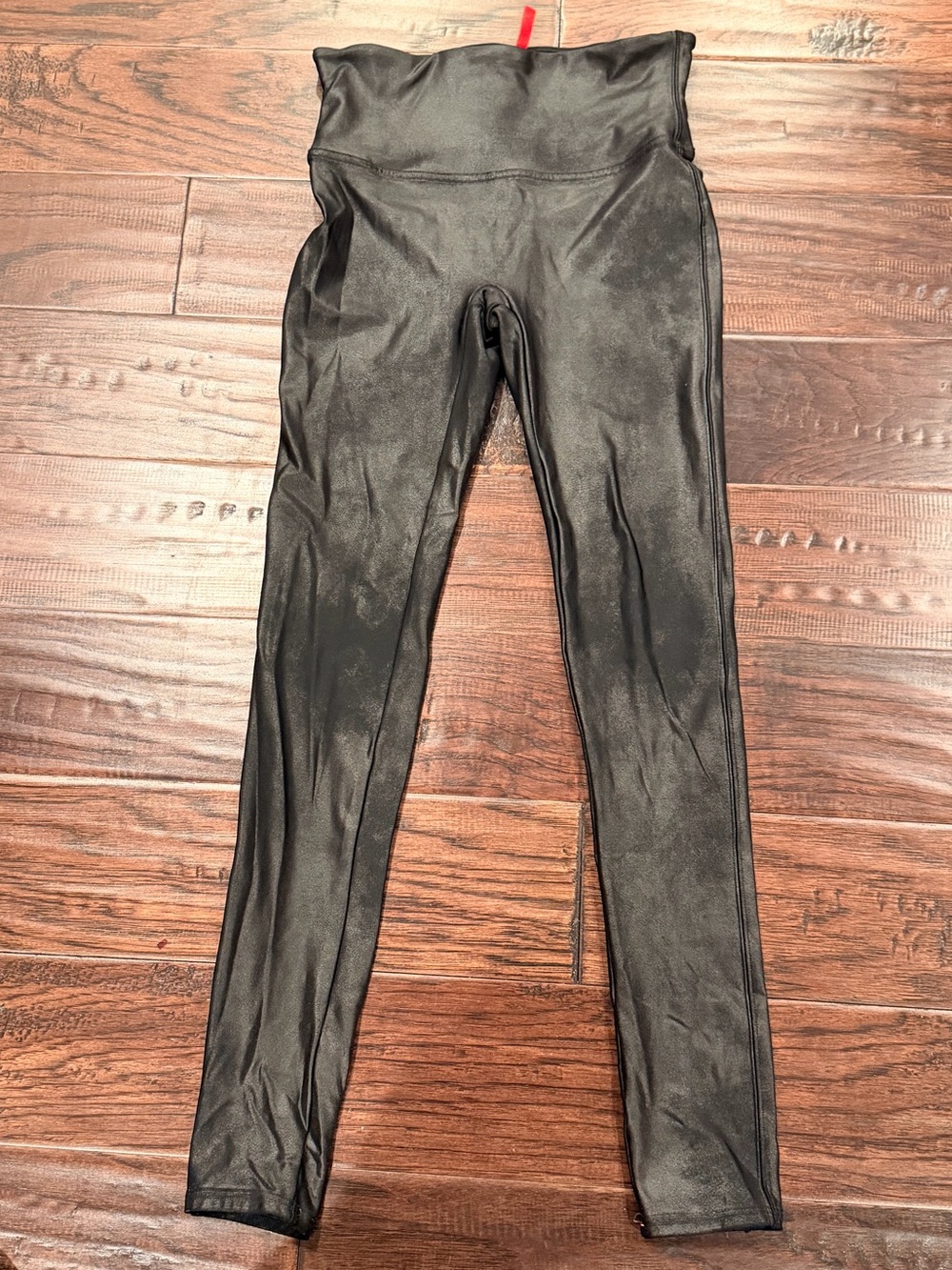 SPANX Black Faux-Leather Leggings